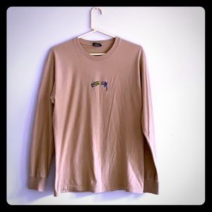 90’s Tan stussy long sleeve